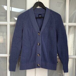 Gap Button Down Ribbed Cotton Knit Cardigan